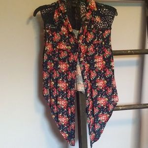 Tie up floral top